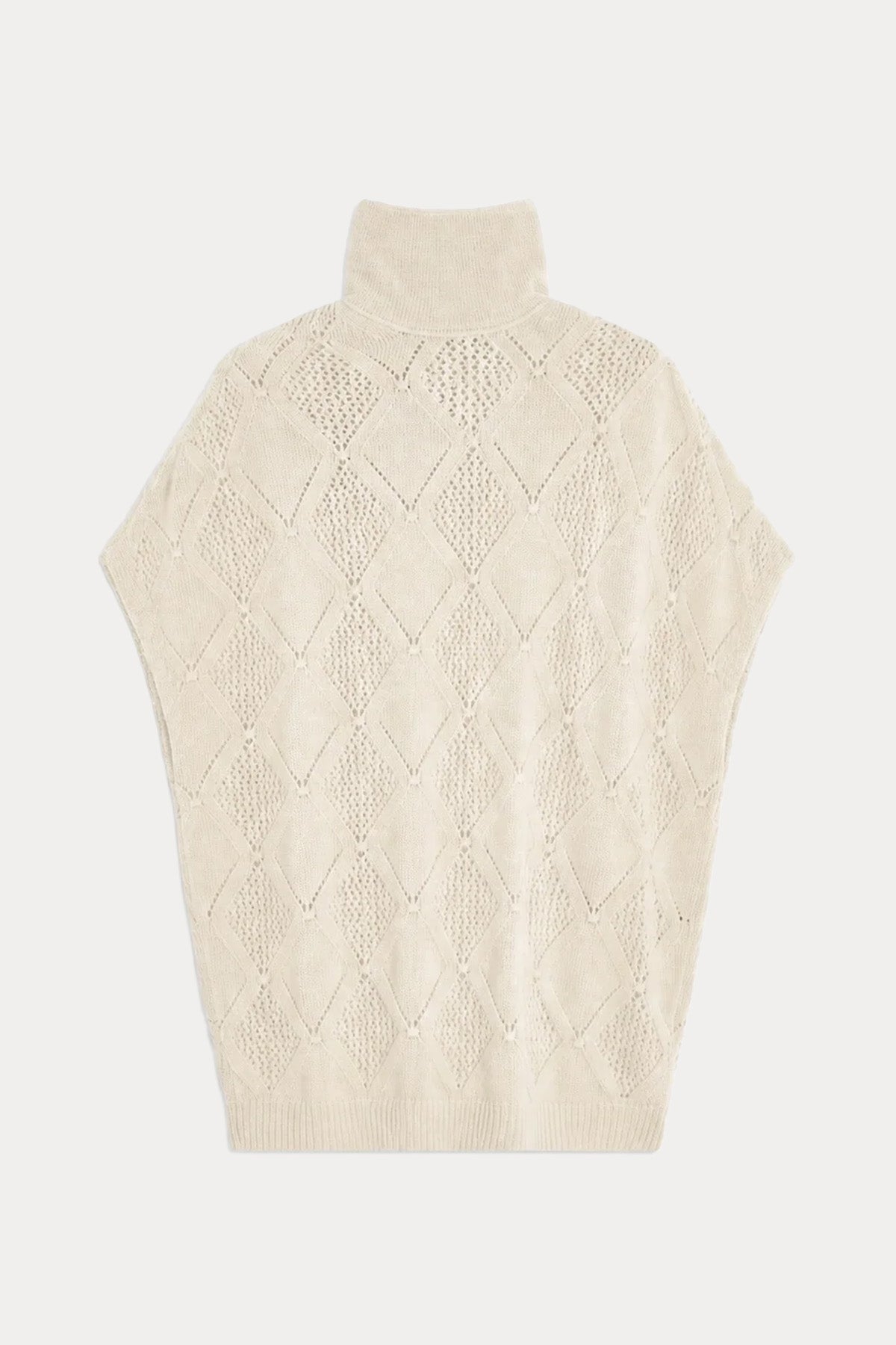 Semicouture Relaxed Fit Dik Yaka Desenli Örgü Yün Triko