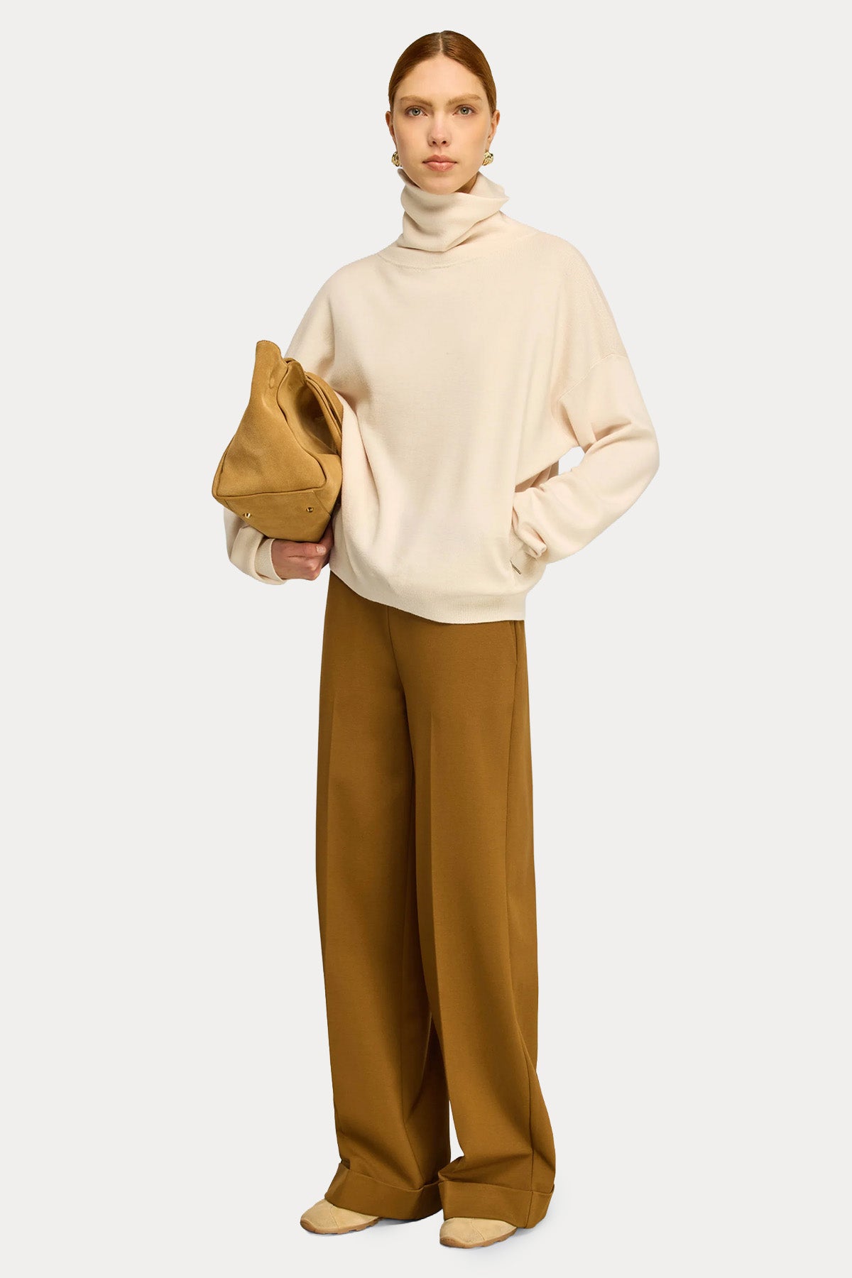 Semicouture Relaxed Fit Şal Yaka Örgü Yün Triko