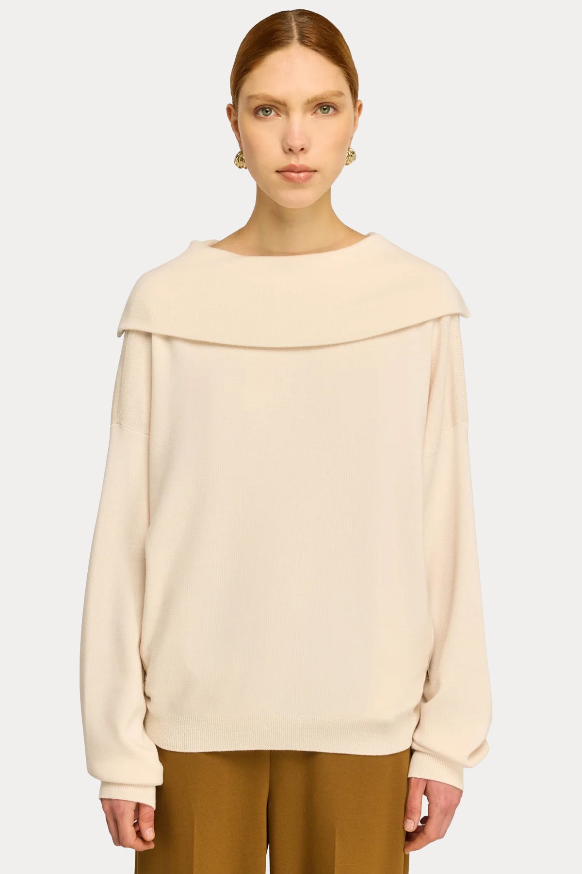 Semicouture Relaxed Fit Şal Yaka Örgü Yün Triko