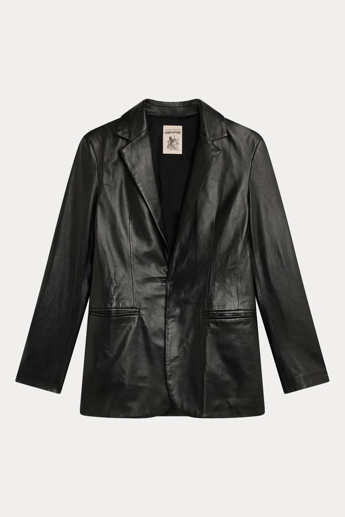 Semicouture Relaxed Fit Deri Blazer Ceket