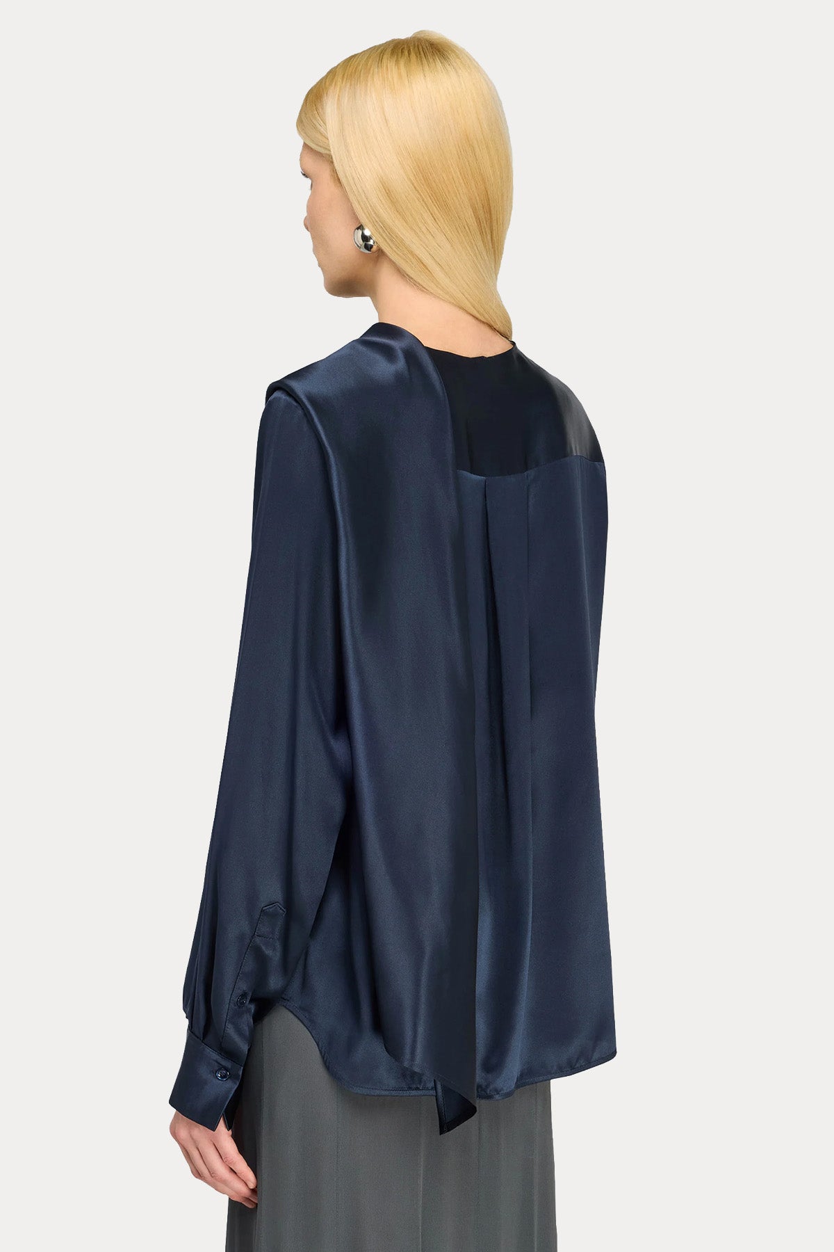 Semicouture Comfort Fit Saten İpek Bluz