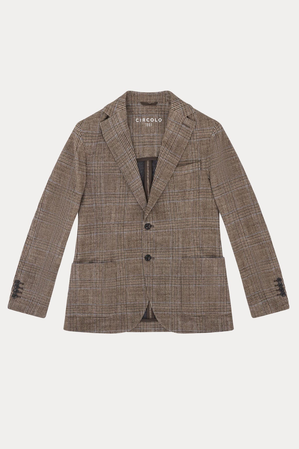 Circolo 1901 Ekose Desenli Streç Blazer Ceket