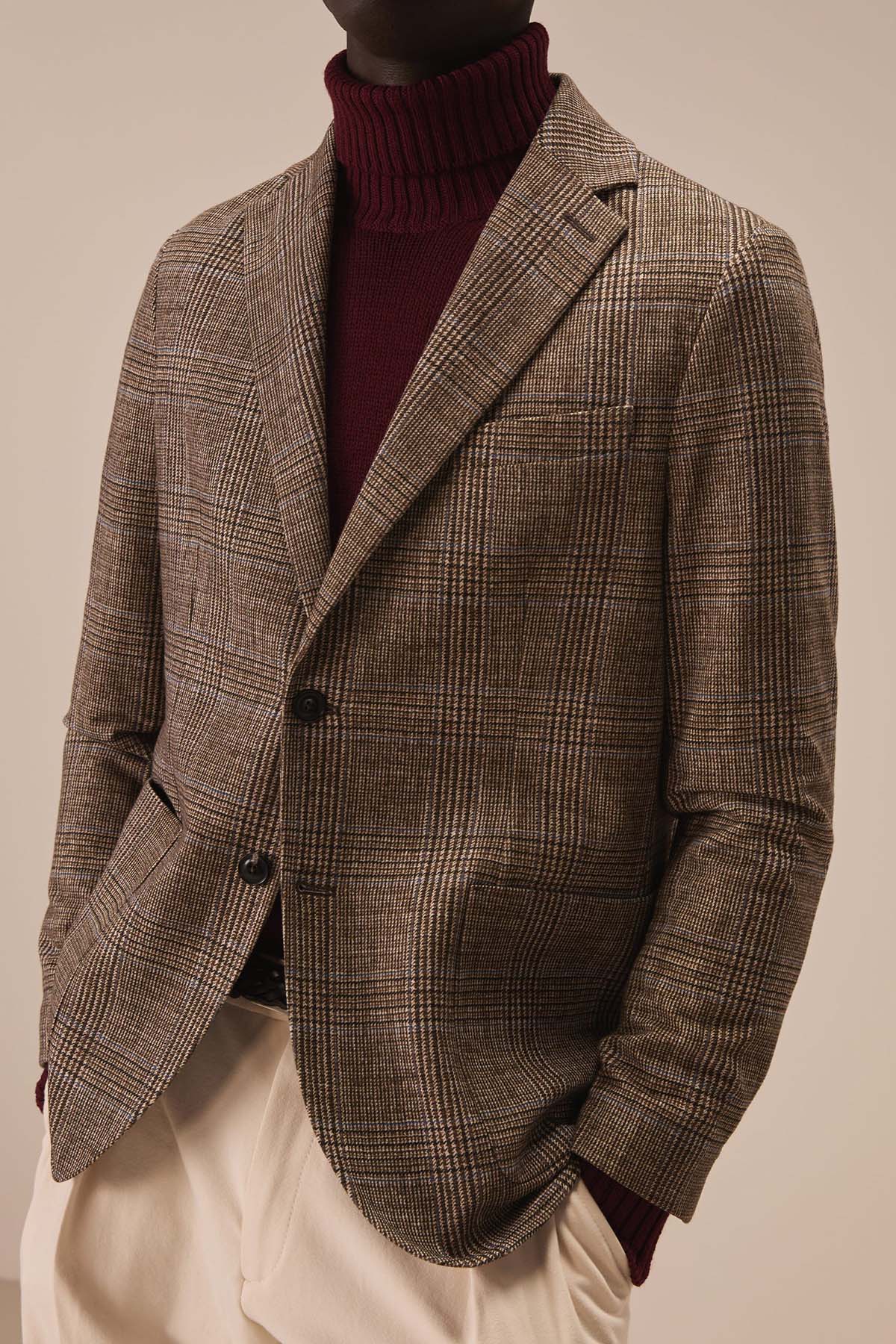 Circolo 1901 Ekose Desenli Streç Blazer Ceket
