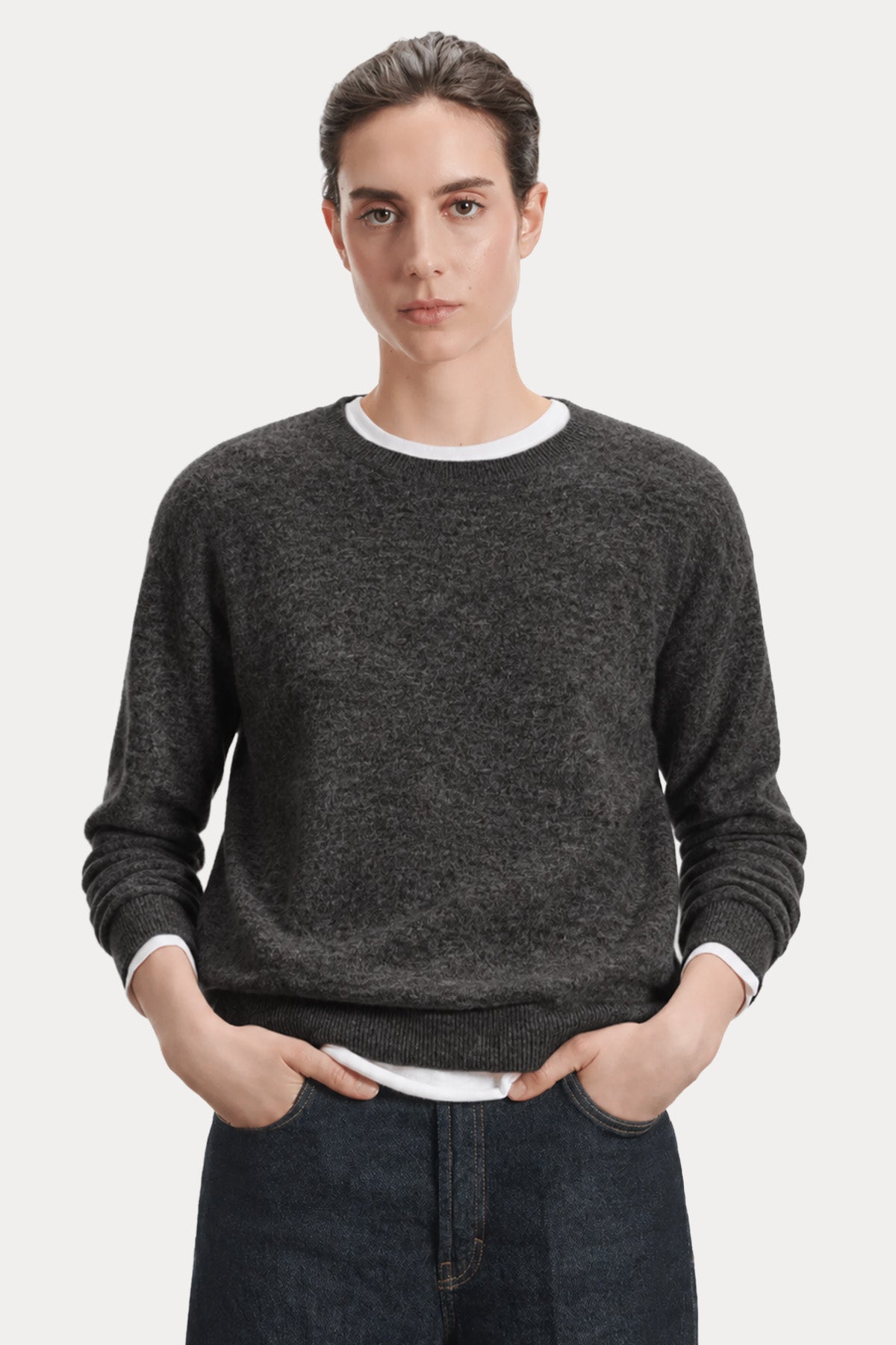 Majestic Relaxed Fit İnce Örgü Kaşmir Triko