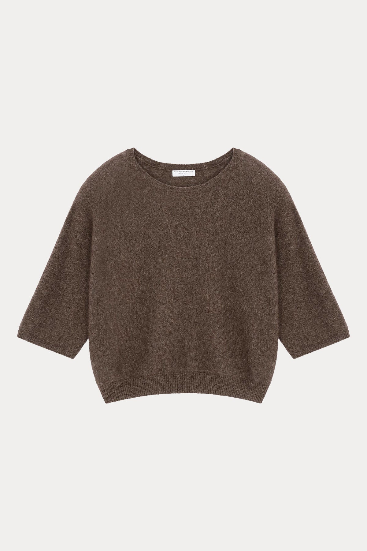 Majestic Relaxed Fit Yuvarlak Yaka Örgü Yün Triko