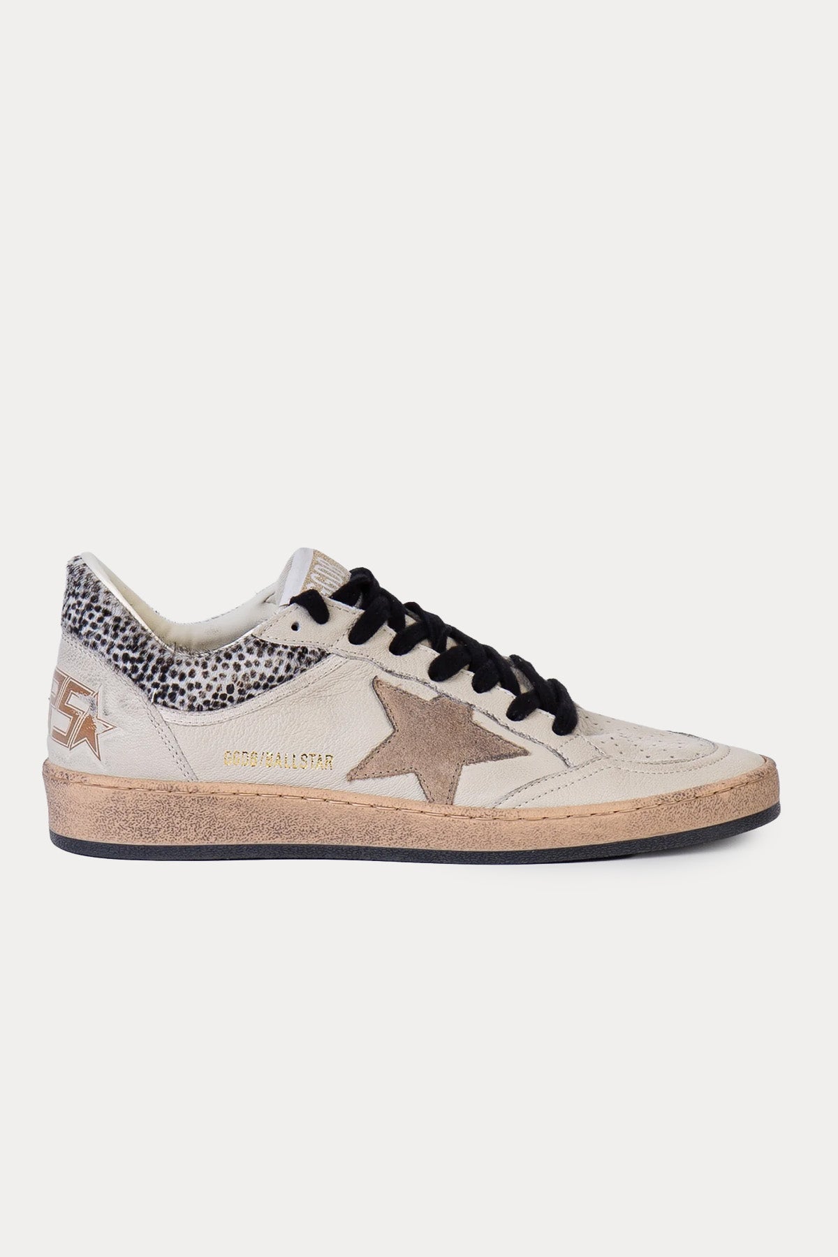 Golden Goose Ball-Star Leopar Desenli Deri Sneaker Ayakkabı