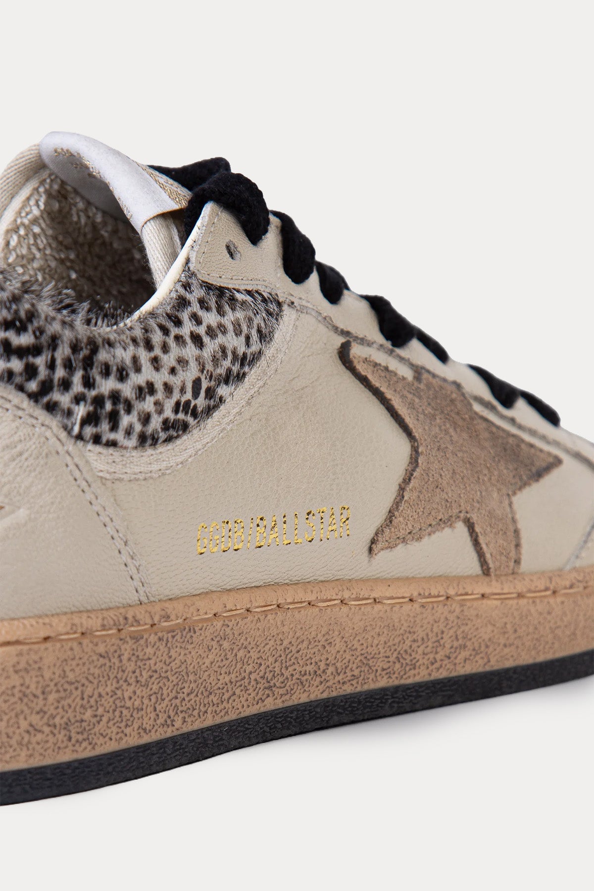 Golden Goose Ball-Star Leopar Desenli Deri Sneaker Ayakkabı