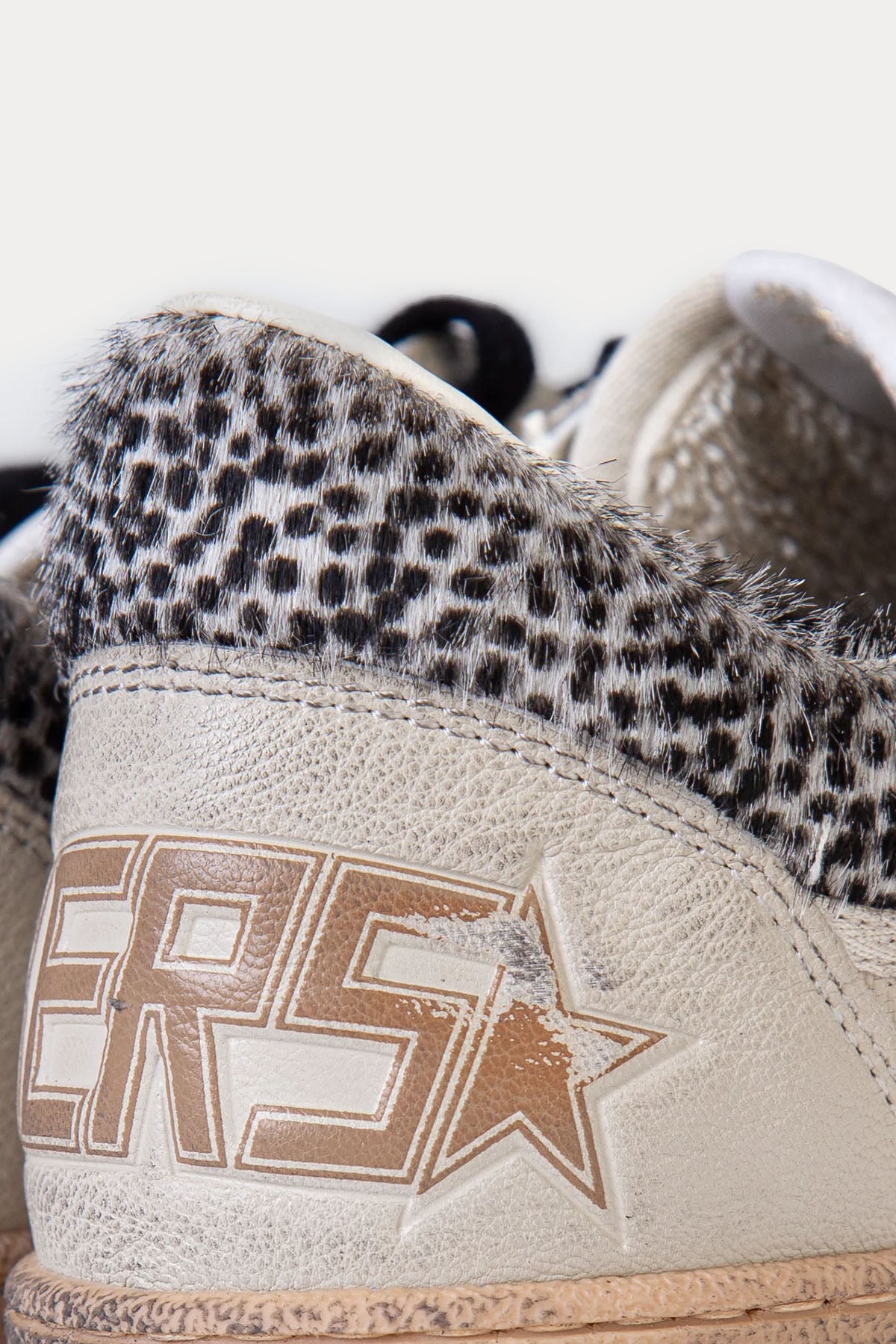 Golden Goose Ball-Star Leopar Desenli Deri Sneaker Ayakkabı