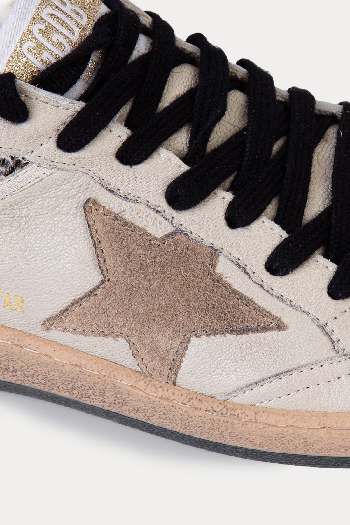 Golden Goose Ball-Star Leopar Desenli Deri Sneaker Ayakkabı