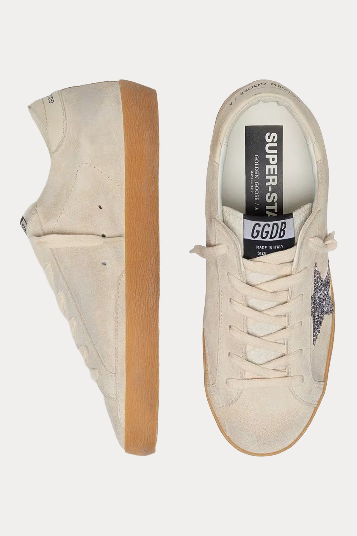 Golden Goose Super-Star Payetli Süet Sneaker Ayakkabı