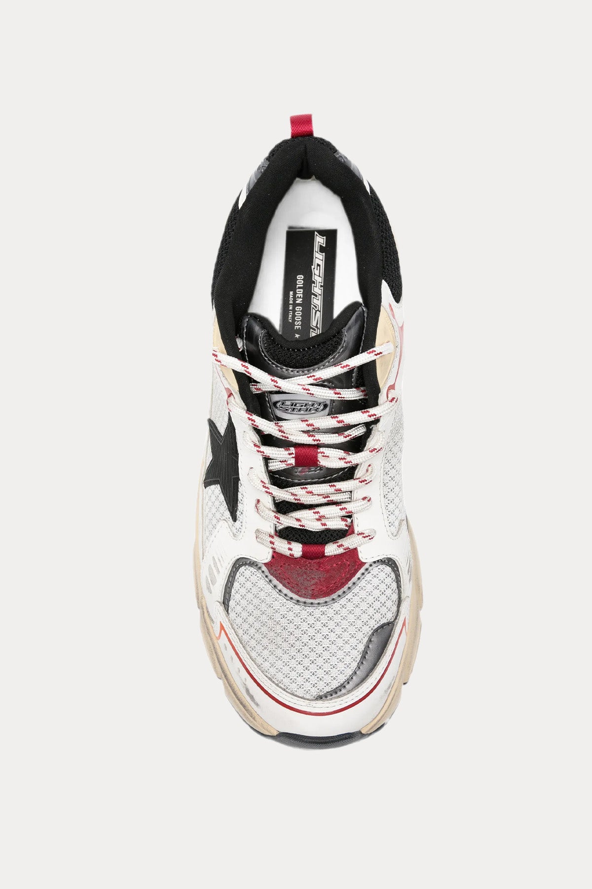 Golden Goose Light-Star Teknik Fileli Deri Sneaker Ayakkabı