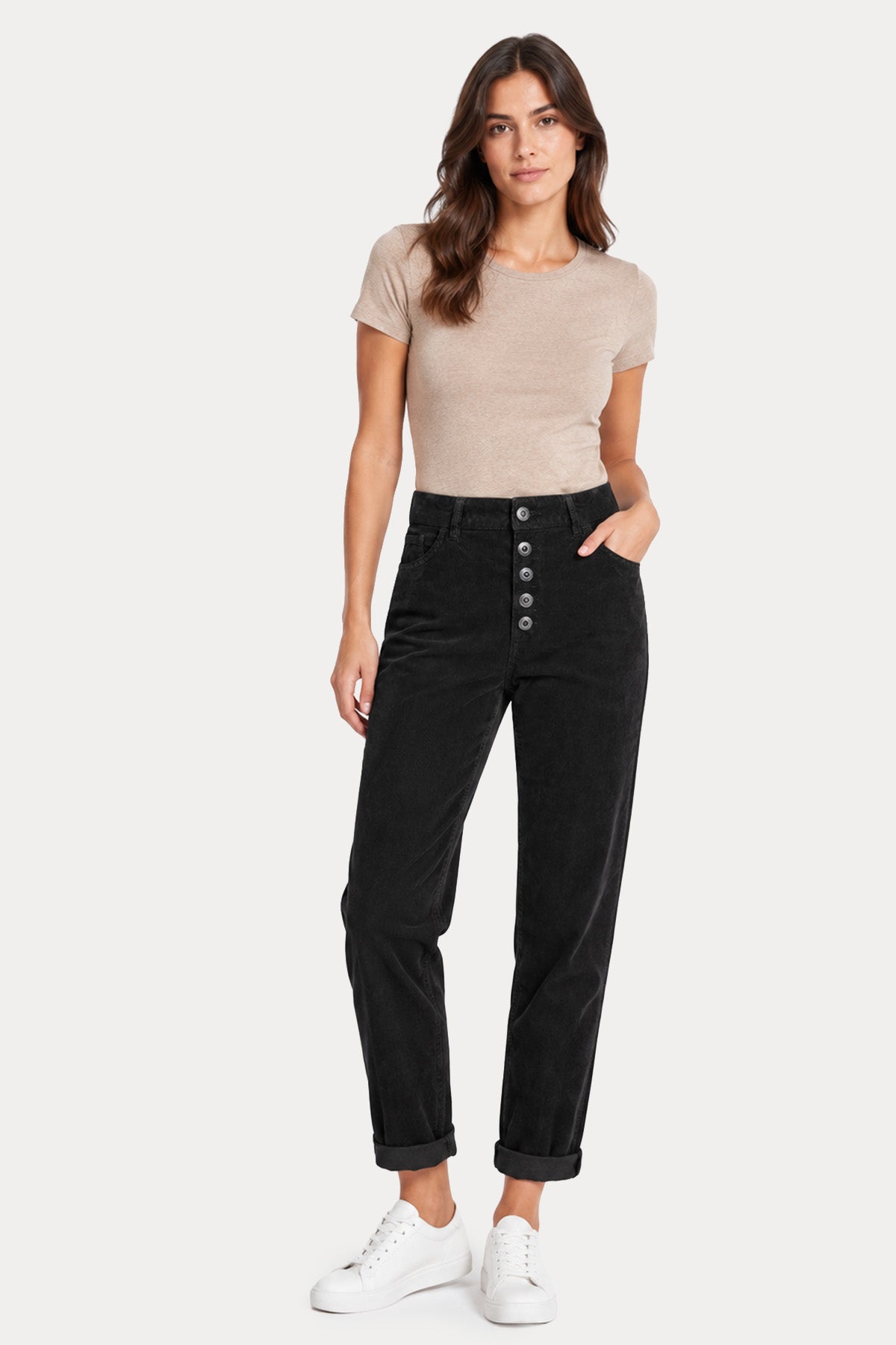 Dondup Koons Loose Fit Fitilli Kadife Pantolon