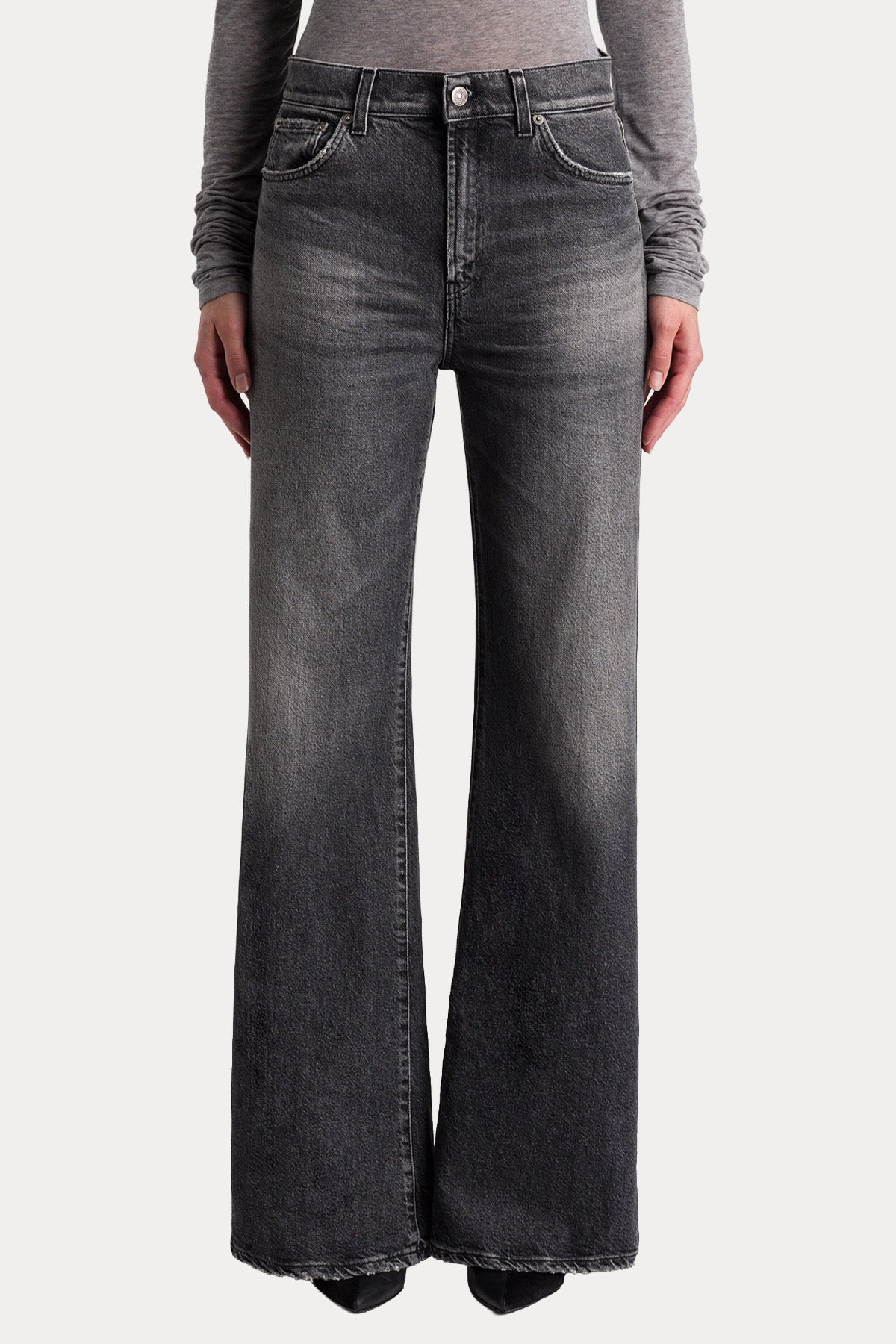 Dondup Amber Wide Leg Yüksek Bel Yıkamalı Jeans