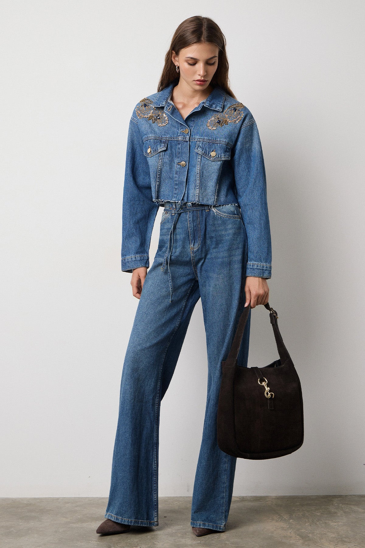 Bsb Wide Leg Yıkamalı Jeans