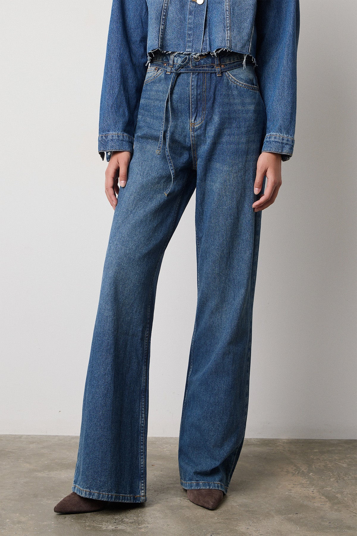 Bsb Wide Leg Yıkamalı Jeans
