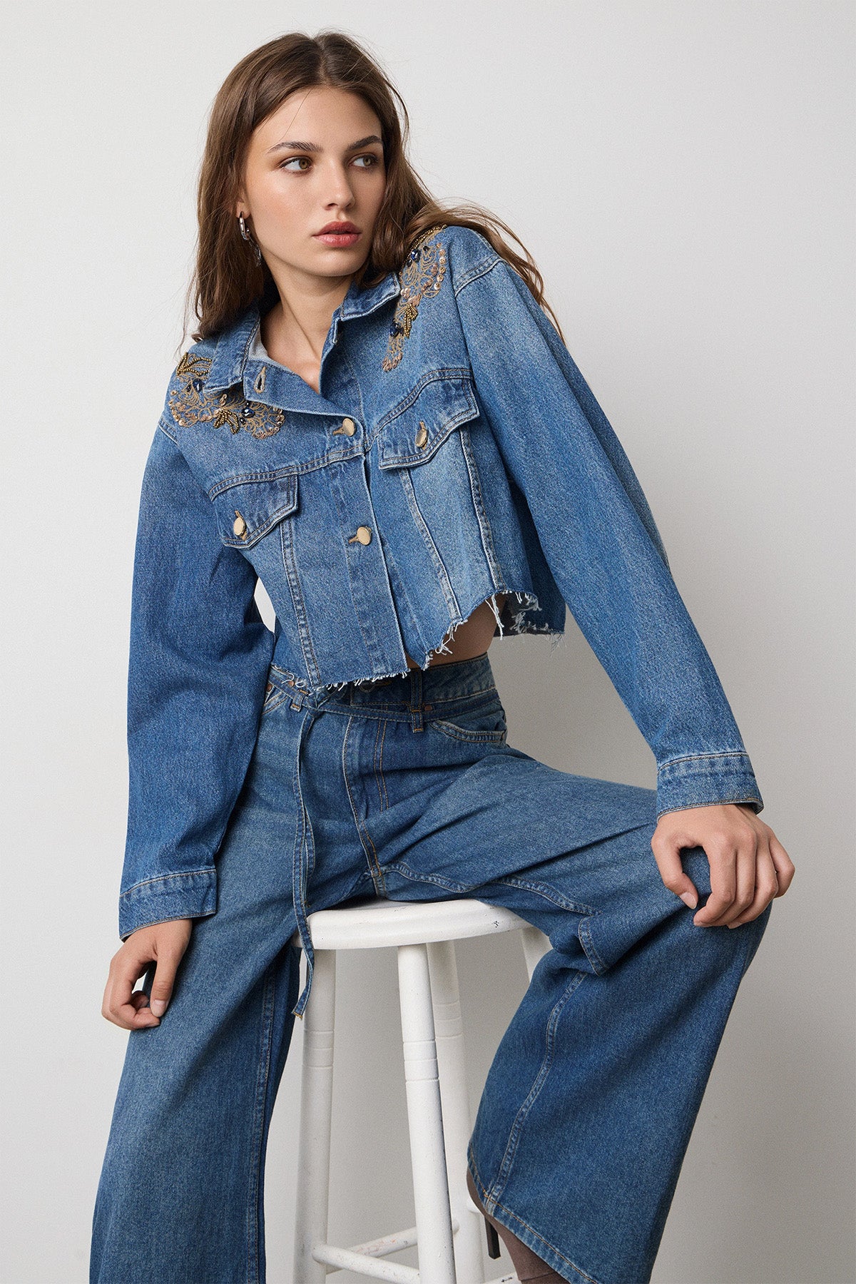 Bsb Wide Leg Yıkamalı Jeans