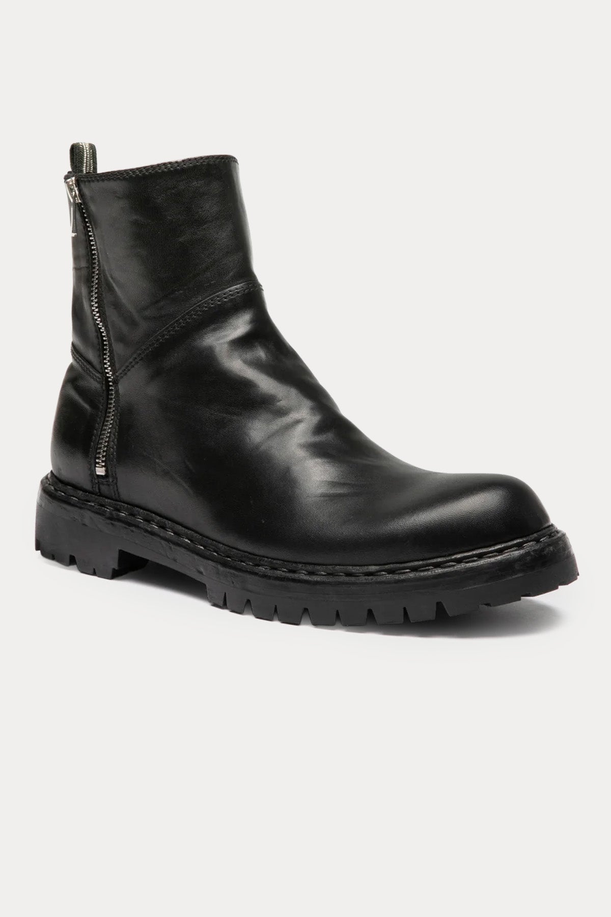 Officine Creative Bulla Vibram Taban Fermuarlı Deri Bot