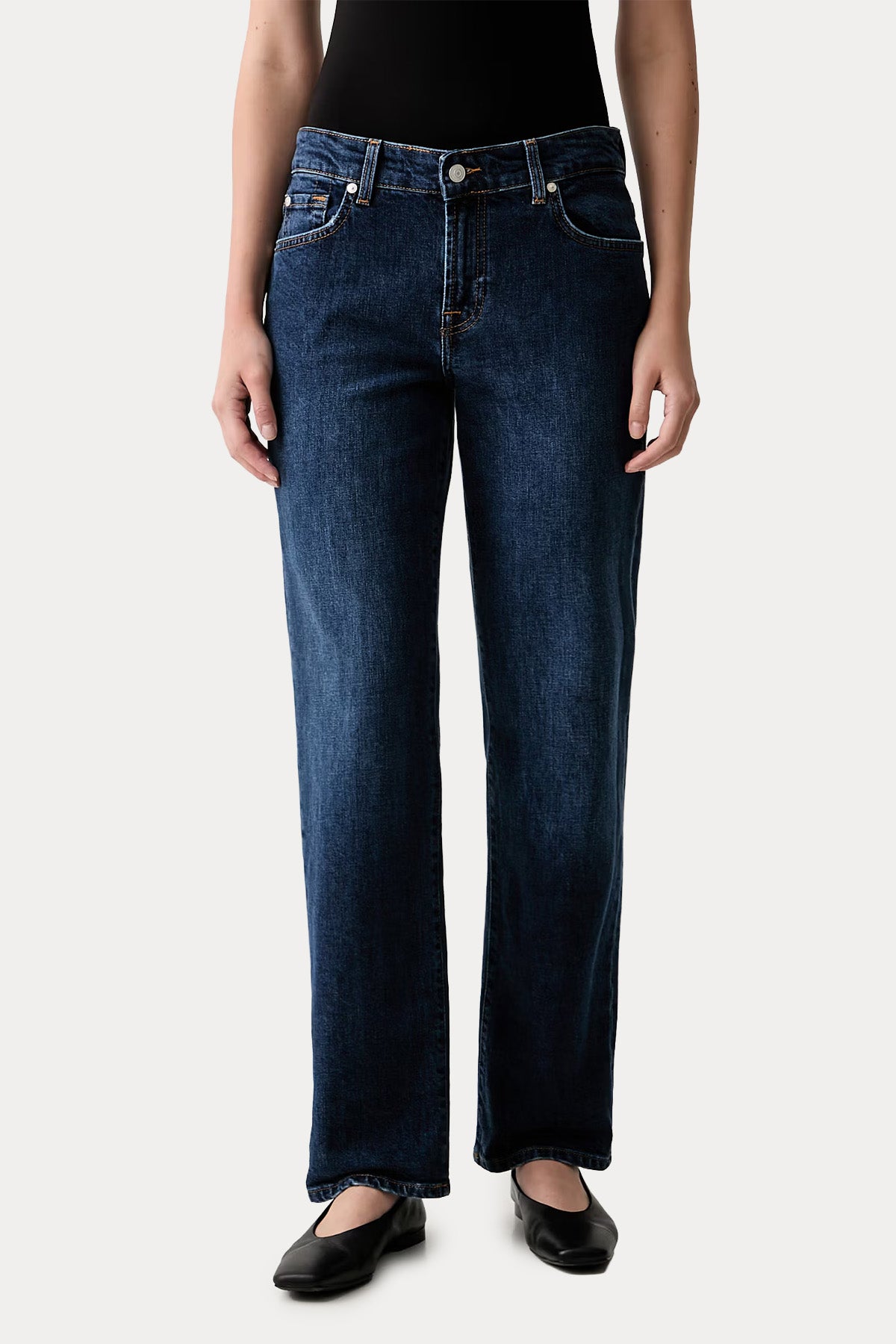 7 For All Mankind Straight Fit Yıkamalı Jeans