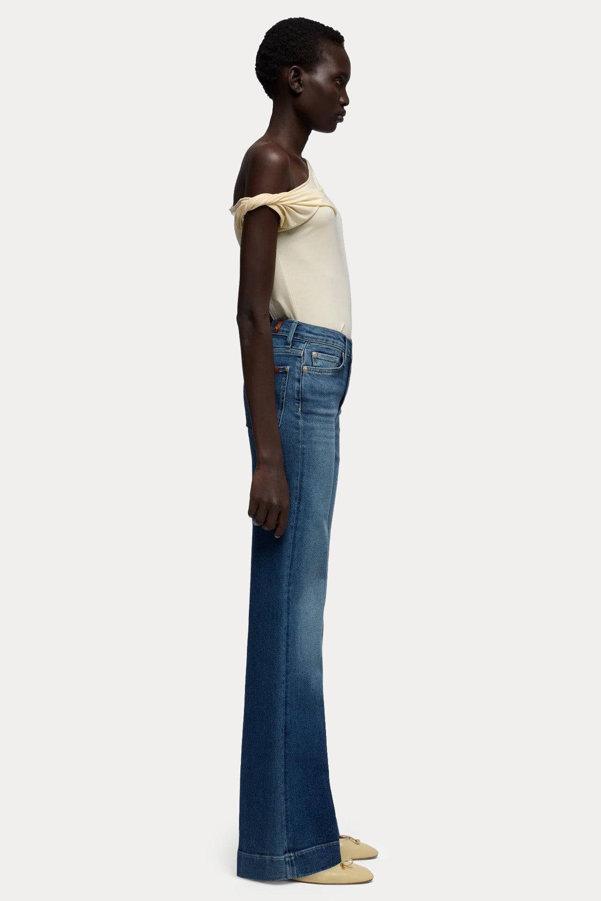 7 For All Mankind Flare Streç Yıkamalı Jeans