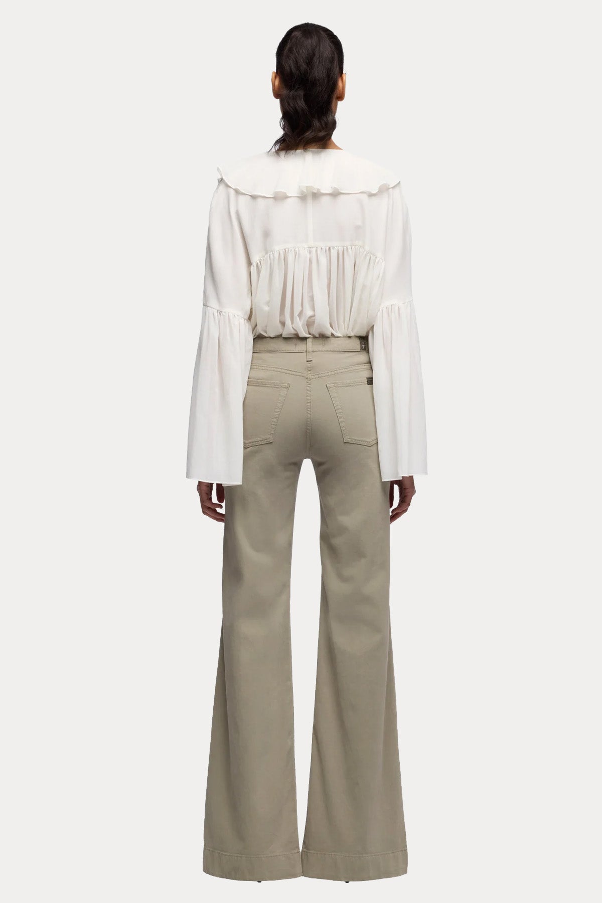 7 For All Mankind Yüksek Belli Streç Flare Pantolon