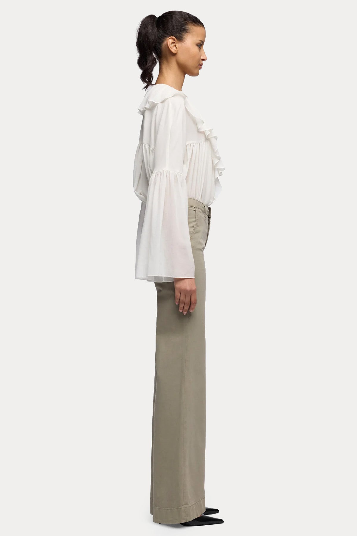 7 For All Mankind Yüksek Belli Streç Flare Pantolon