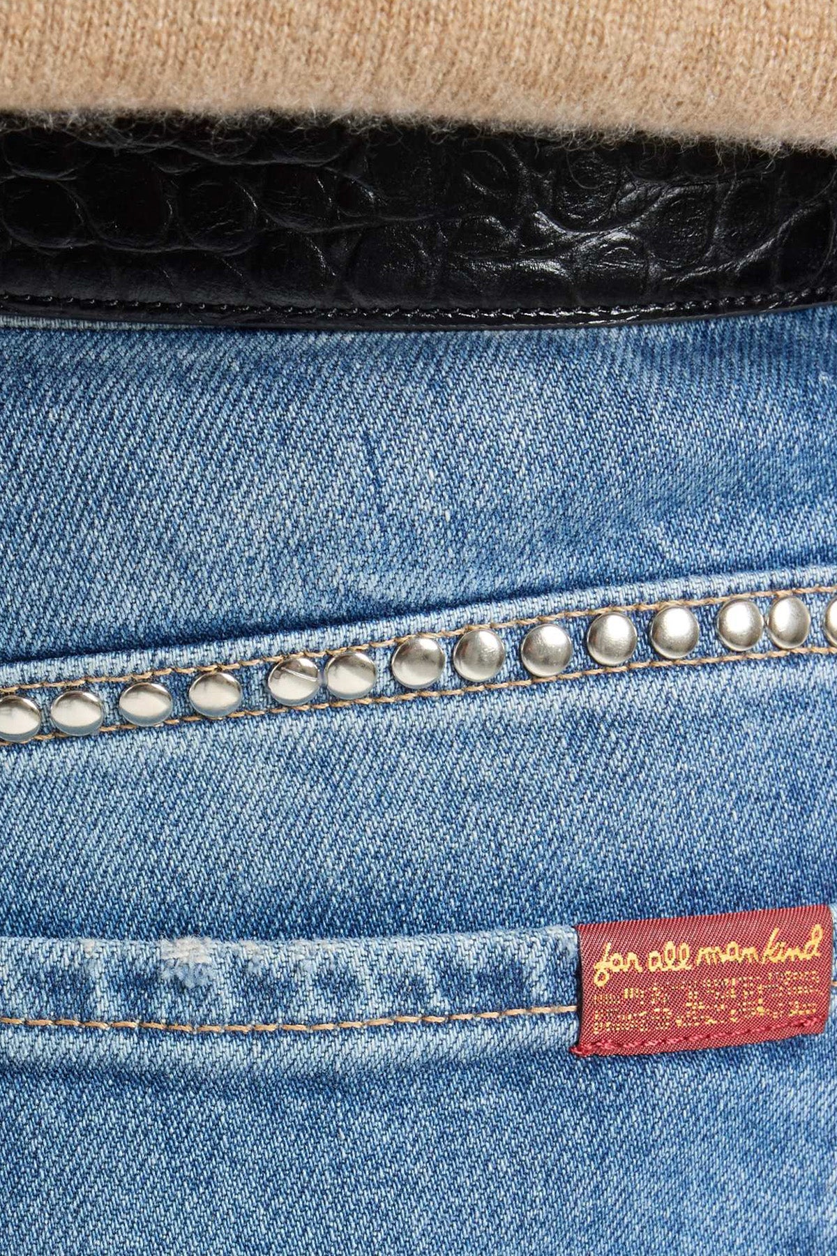 7 For All Mankind Straight Fit Yüksek Bel Yıkamalı Jeans