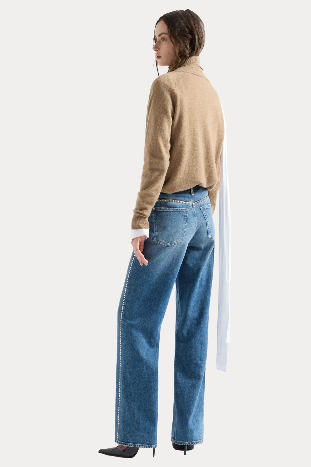 7 For All Mankind Straight Fit Yüksek Bel Yıkamalı Jeans