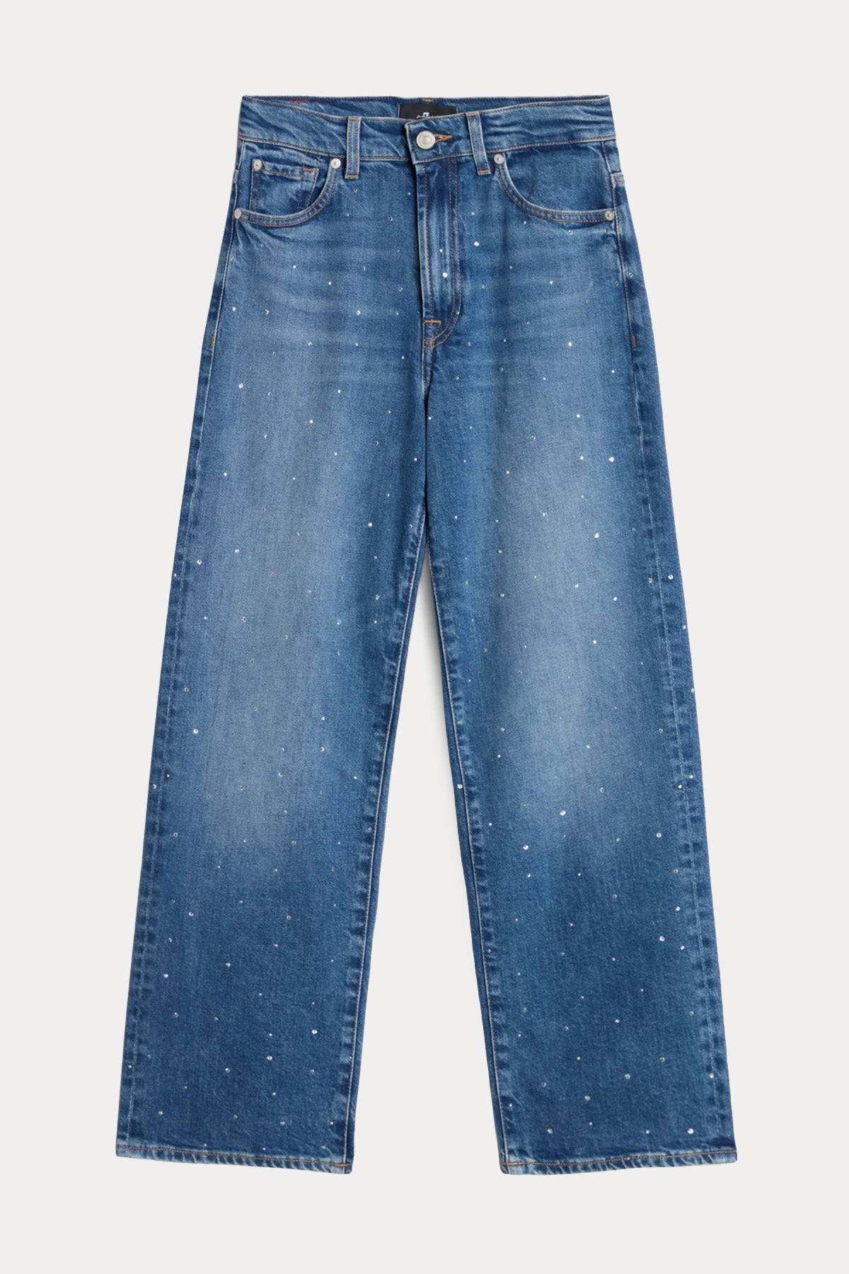 7 For All Mankind Straight Fit Yüksek Bel Yıkamalı Jeans