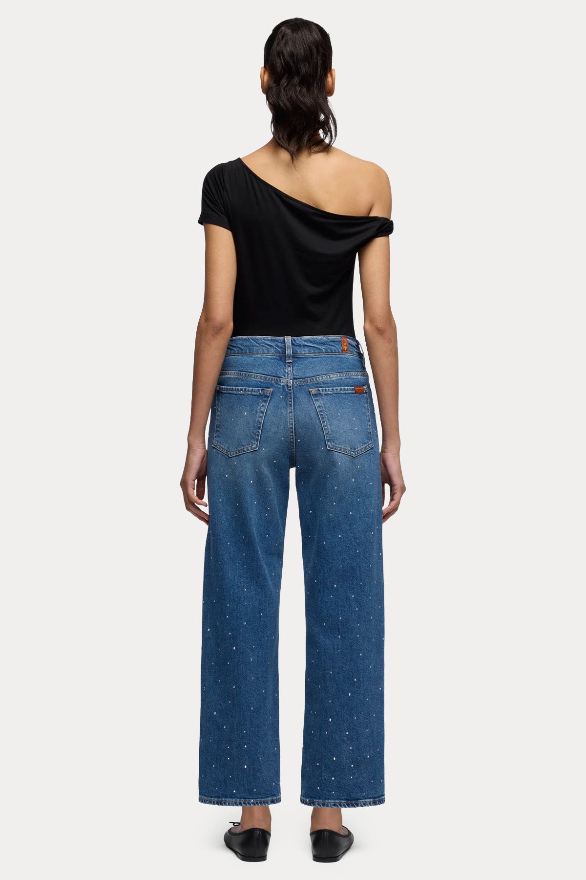 7 For All Mankind Straight Fit Yüksek Bel Yıkamalı Jeans