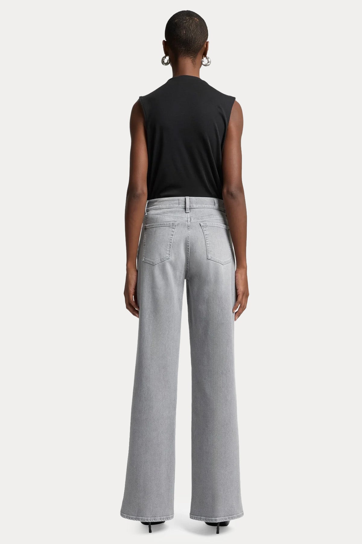 7 For All Mankind Wide Leg Yüksek Belli Streç Yıkamalı Jeans