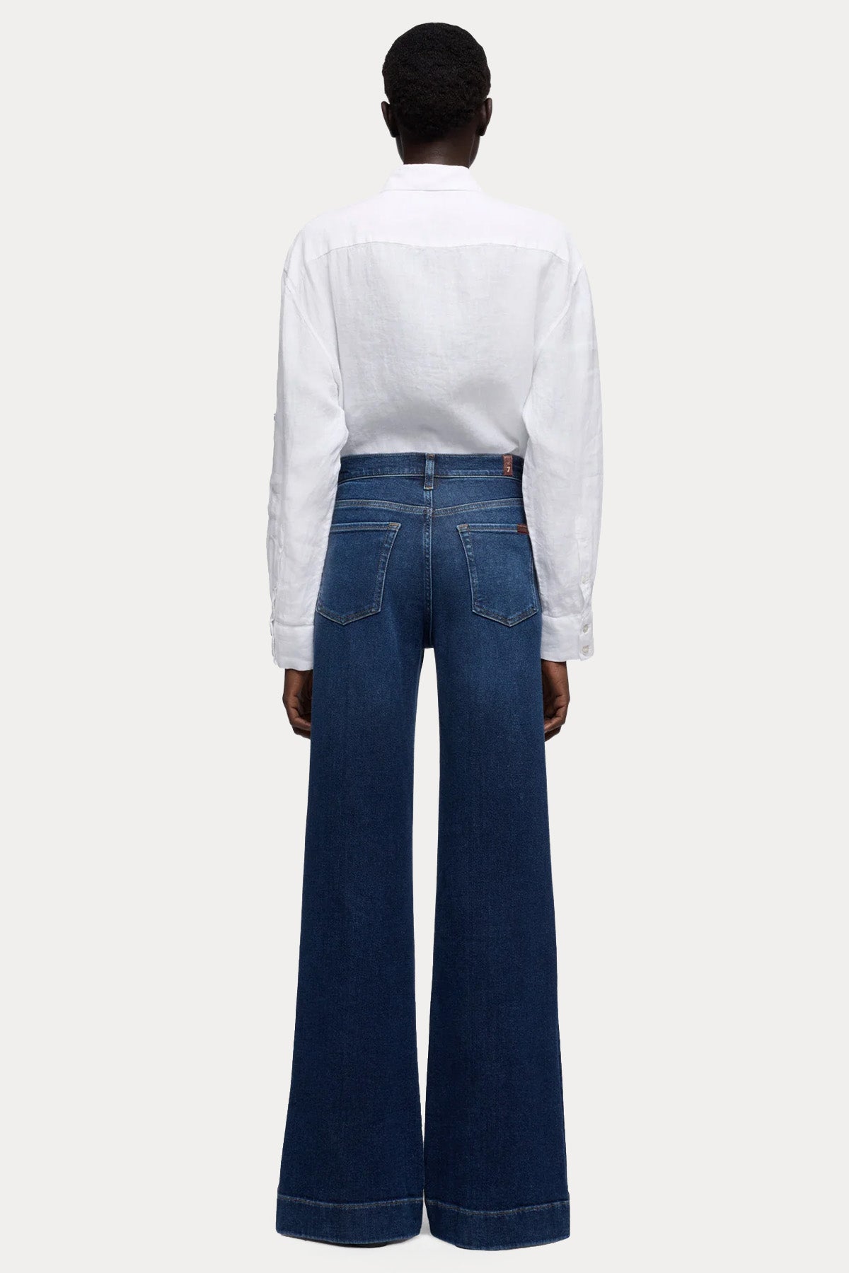 7 For All Mankind Wide Leg Yüksek Belli Yıkamalı Jeans