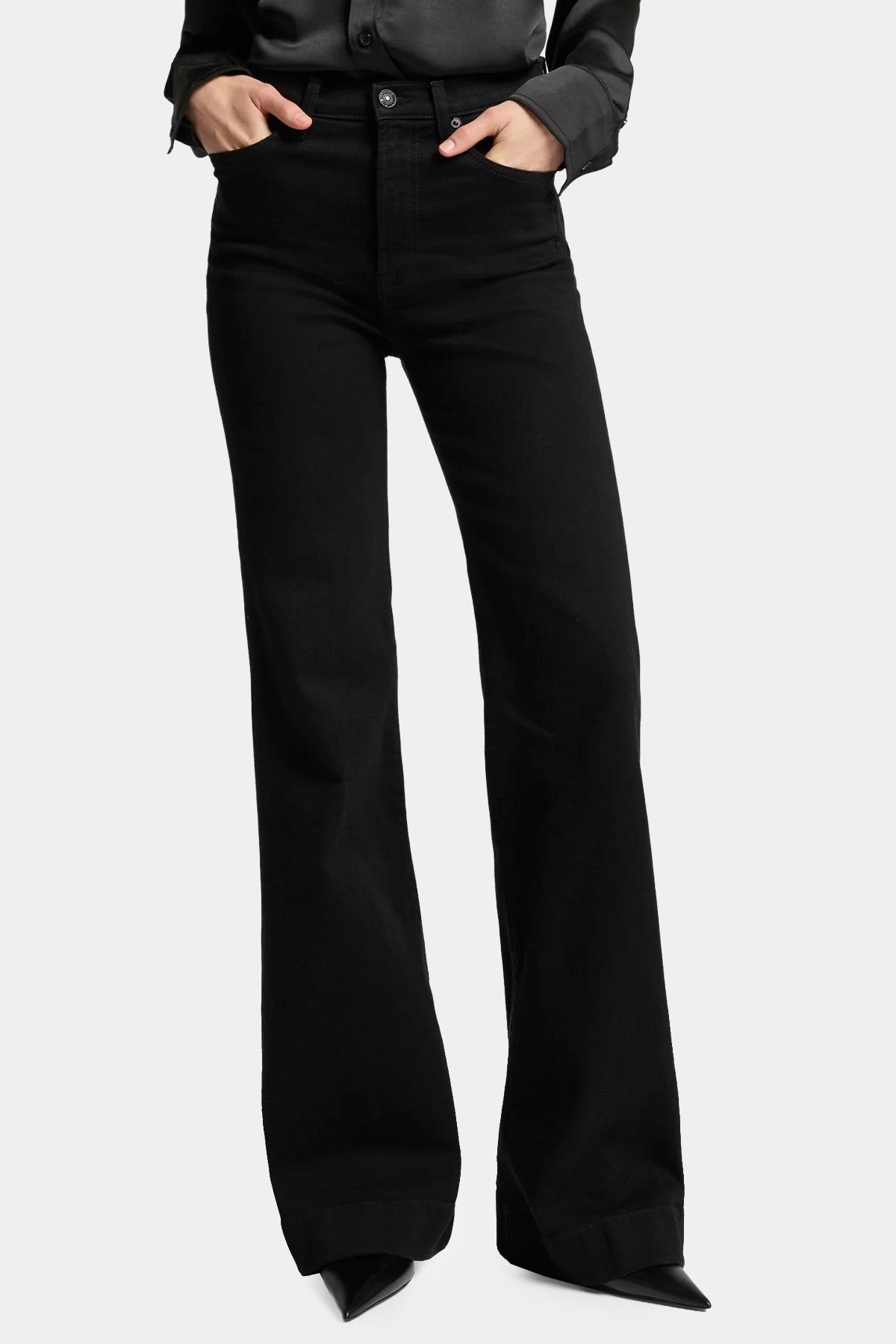 7 For All Mankind Yüksek Bel Streç Modern Dojo Jeans