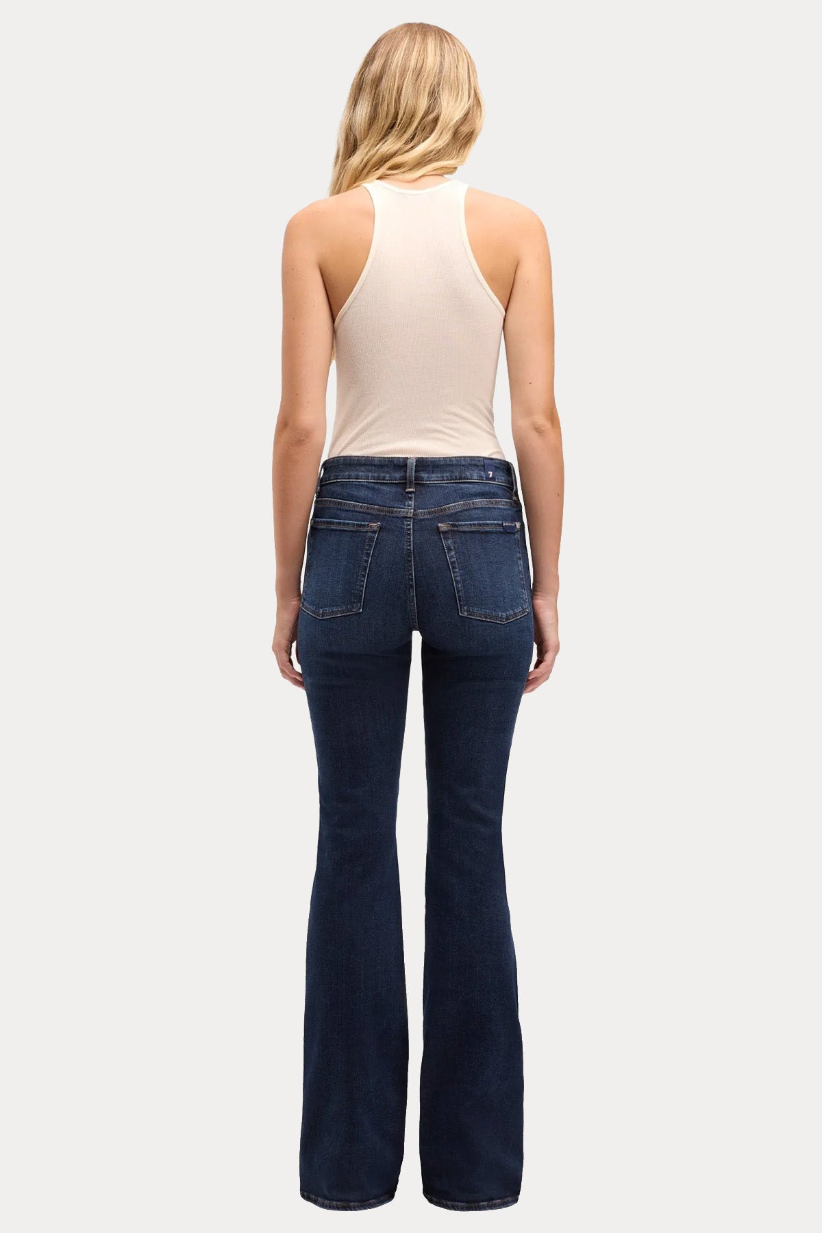 7 For All Mankind Slim Fit Çan Paça Yıkamalı Streç Jeans