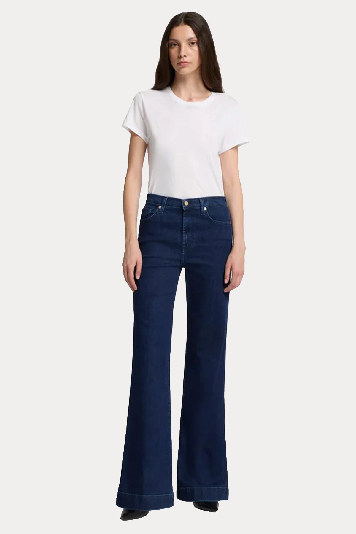 7 For All Mankind Dojo Yüksek Bel Yıkamalı Jeans