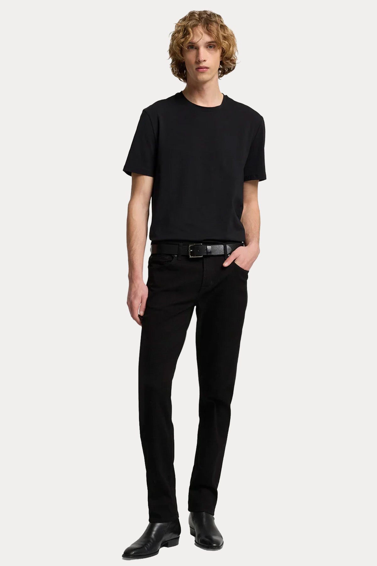 7 For All Mankind Yuvarlak Yaka Luxe Performance Streç T-shirt