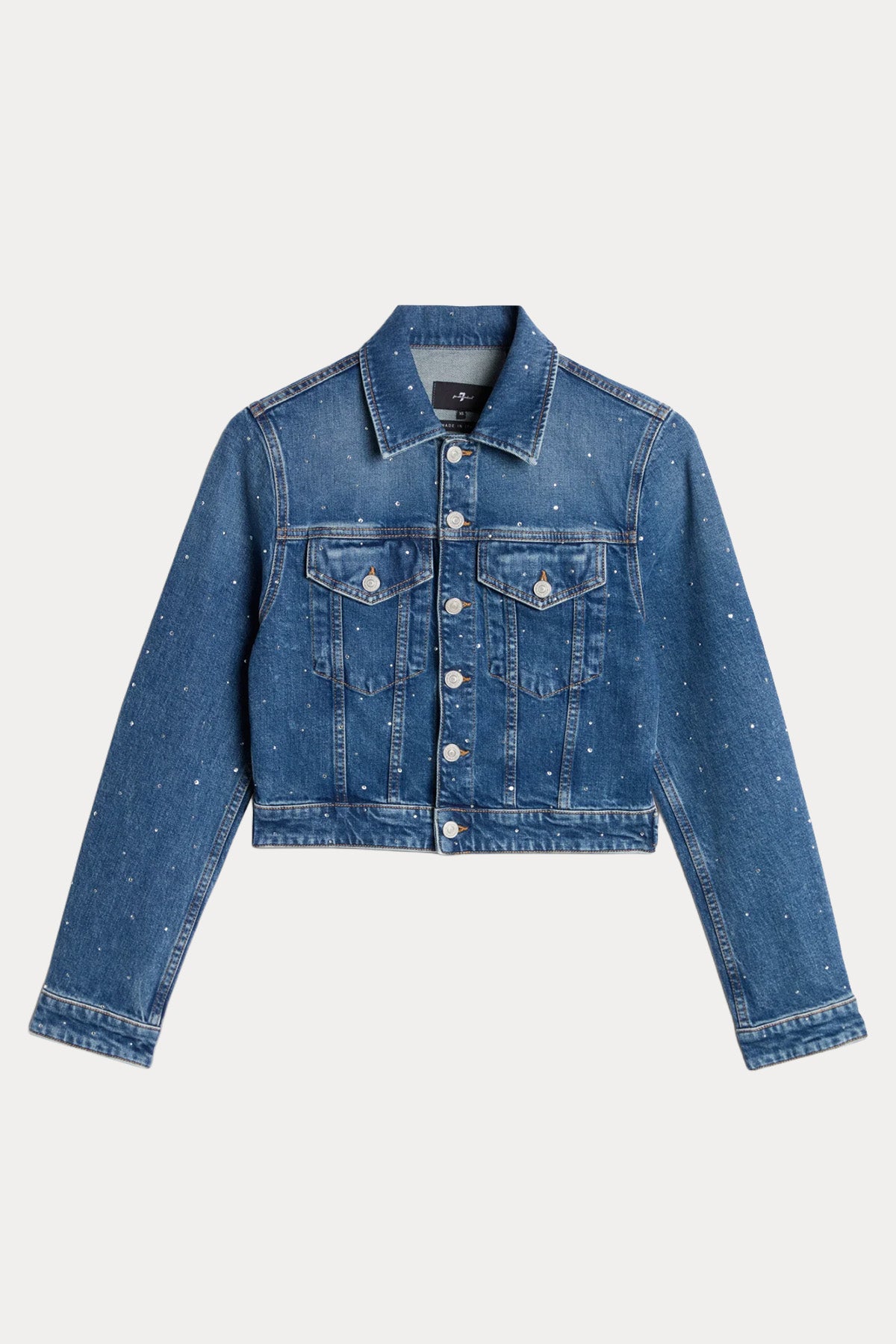 7 For All Mankind Regular Fit Yıkamalı Denim Ceket
