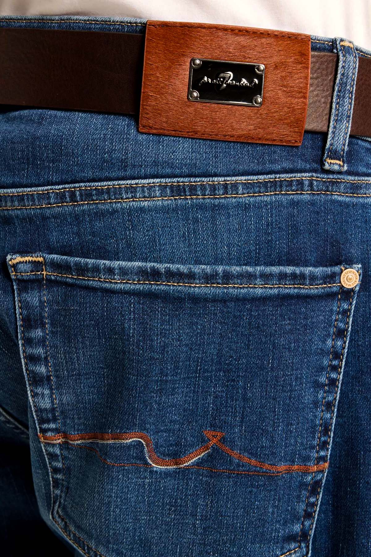 7 For All Mankind Slimmy Classic Slim Fit Yıkamalı Streç Jeans
