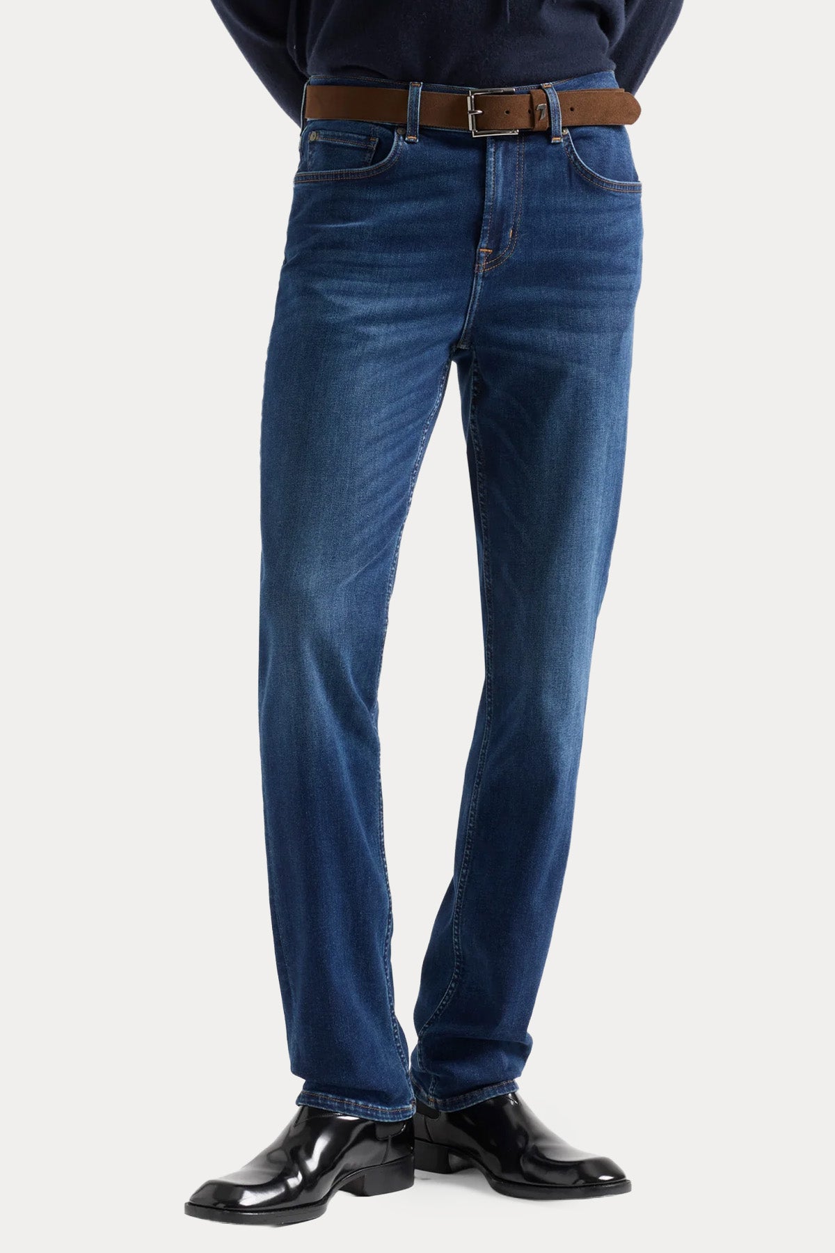 7 For All Mankind Slimmy Classic Slim Fit Yıkamalı Streç Jeans