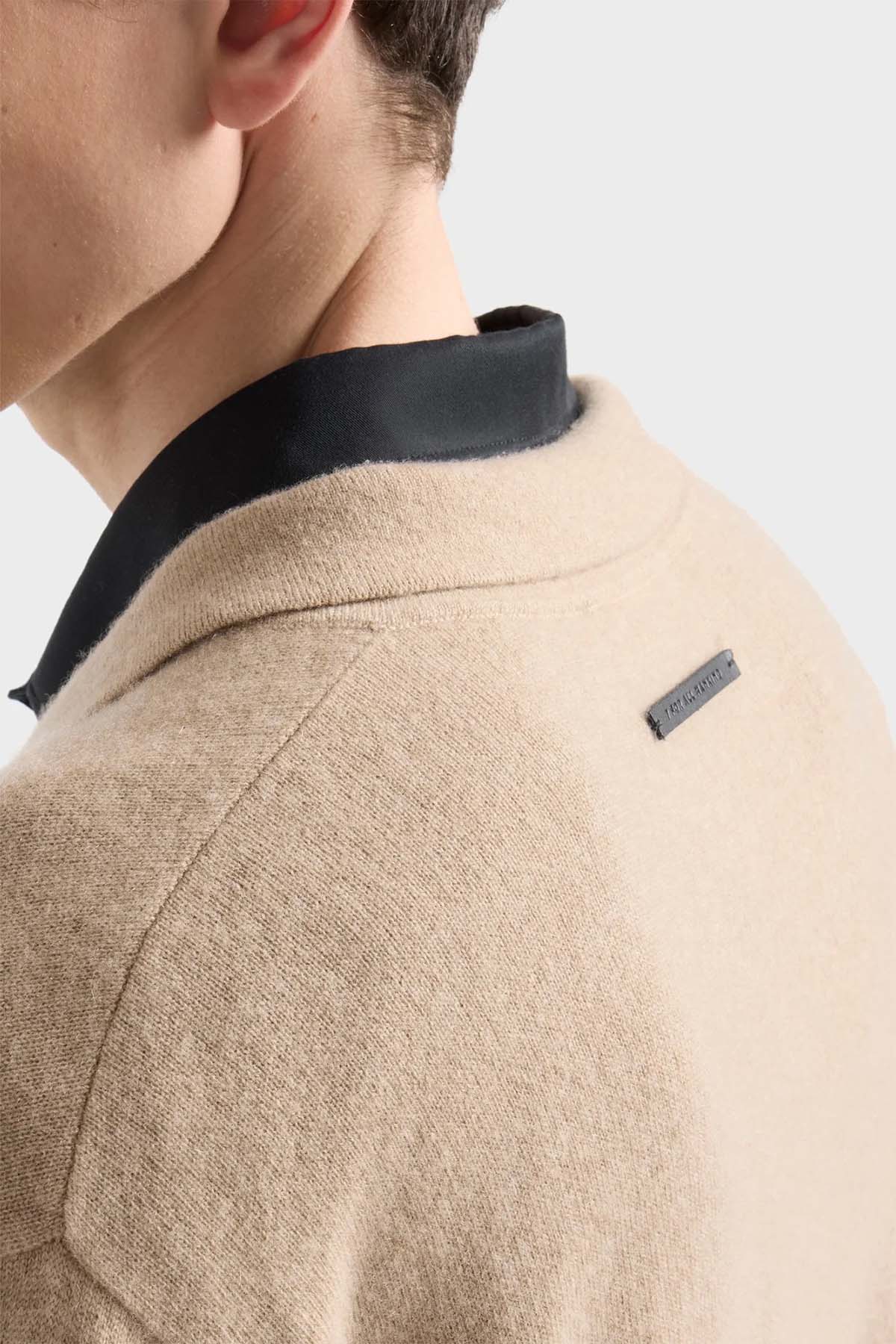 7 For All Mankind Polo Yaka İnce Örgü Kaşmir Triko Ceket