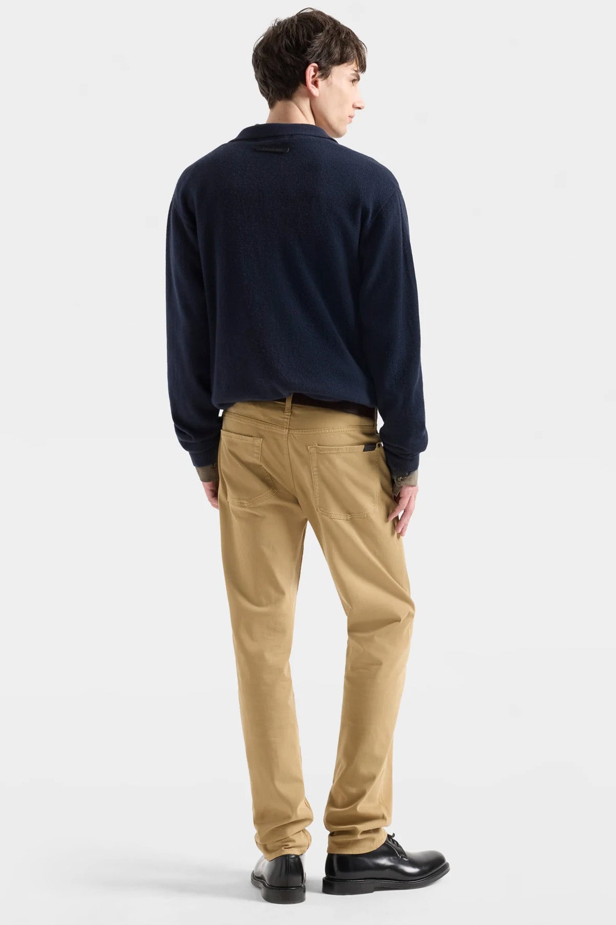7 For All Mankind Polo Yaka İnce Örgü Kaşmir Triko Ceket