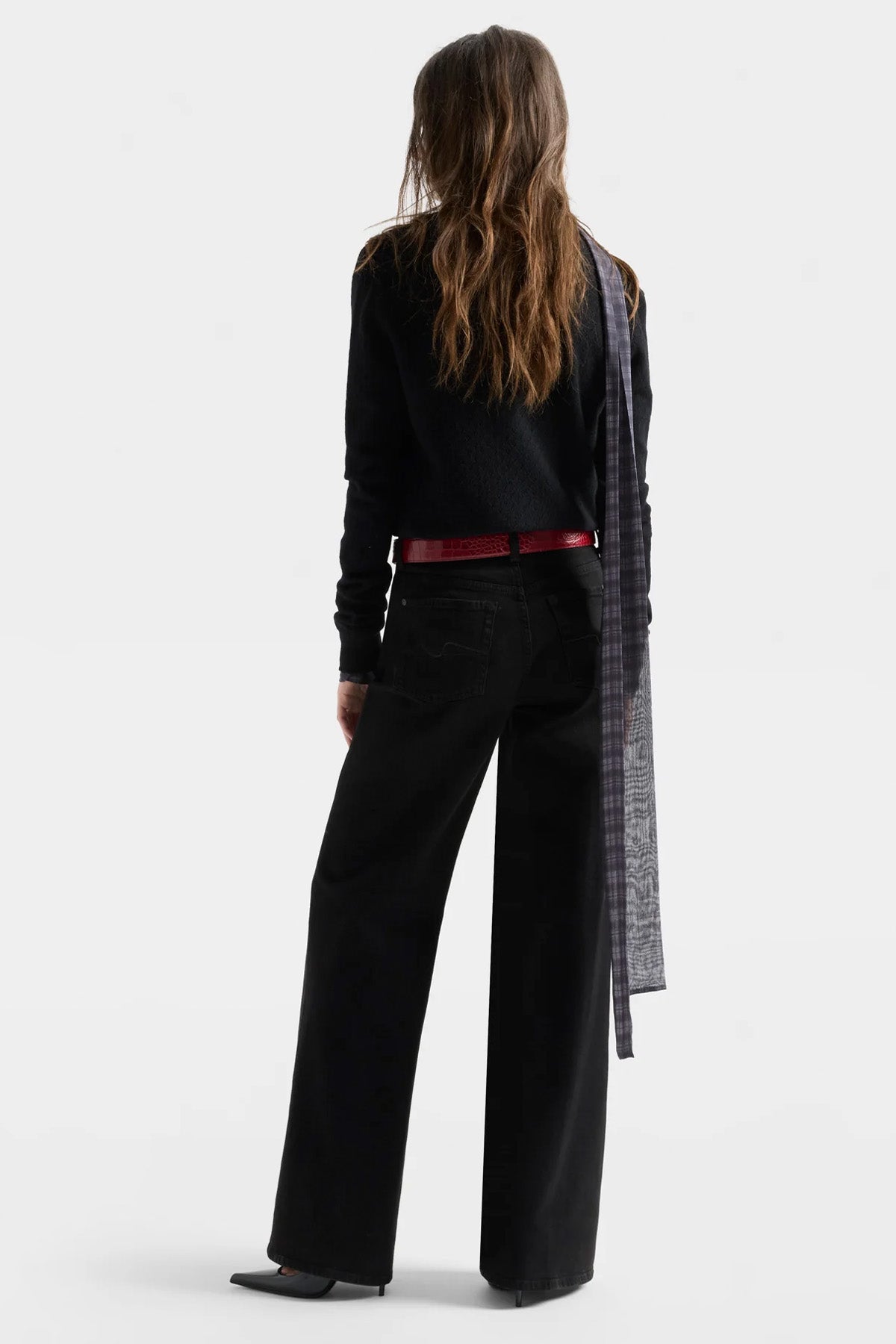 7 For All Mankind Lotta Wide Leg Yüksek Bel Jeans