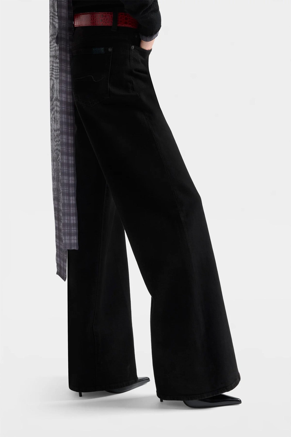 7 For All Mankind Lotta Wide Leg Yüksek Bel Jeans