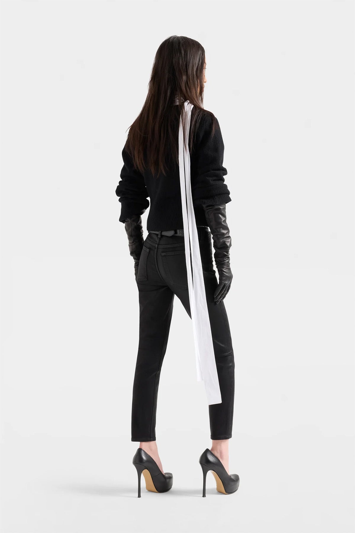 7 For All Mankind Regular Fit V Yaka İnce Örgü Kaşmir Triko Ceket