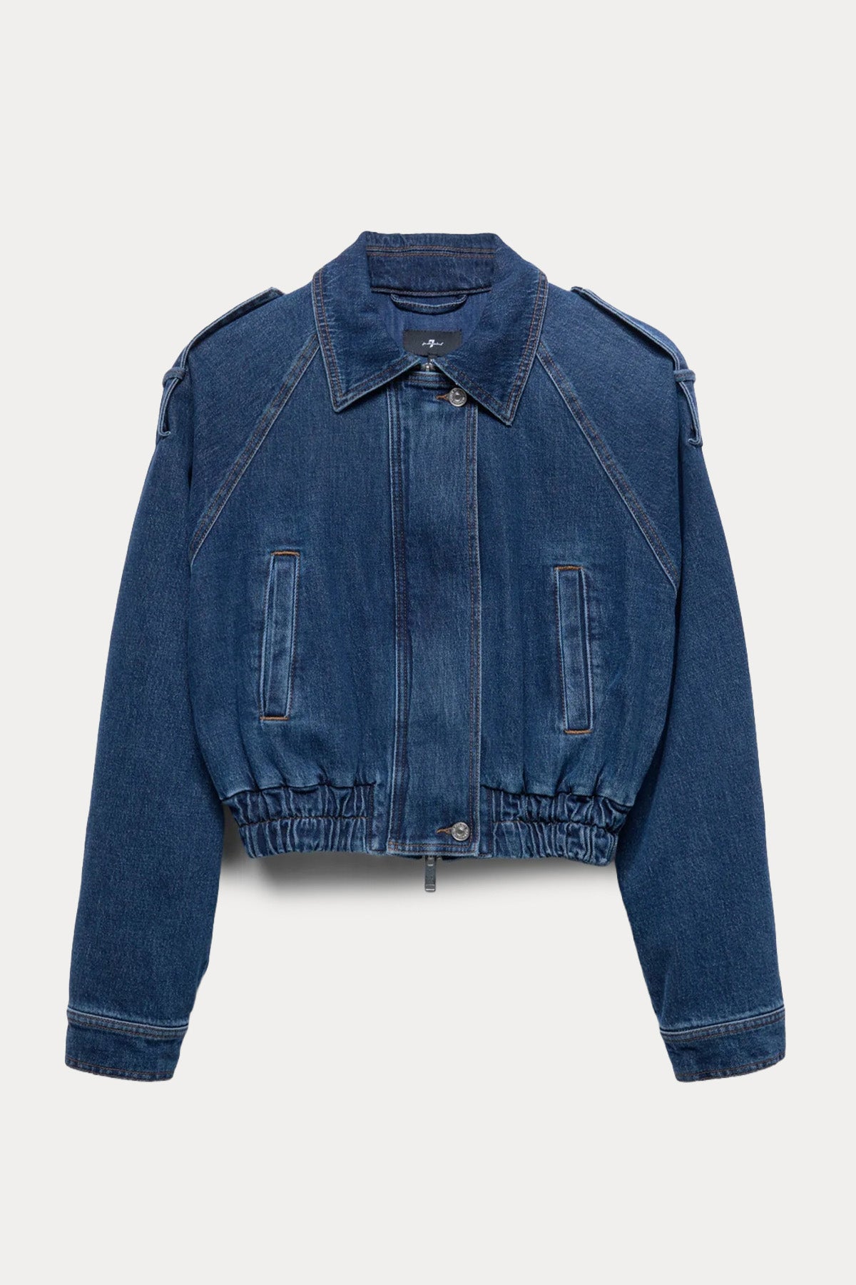 7 For All Mankind Regular Fit Bomber Denim Ceket