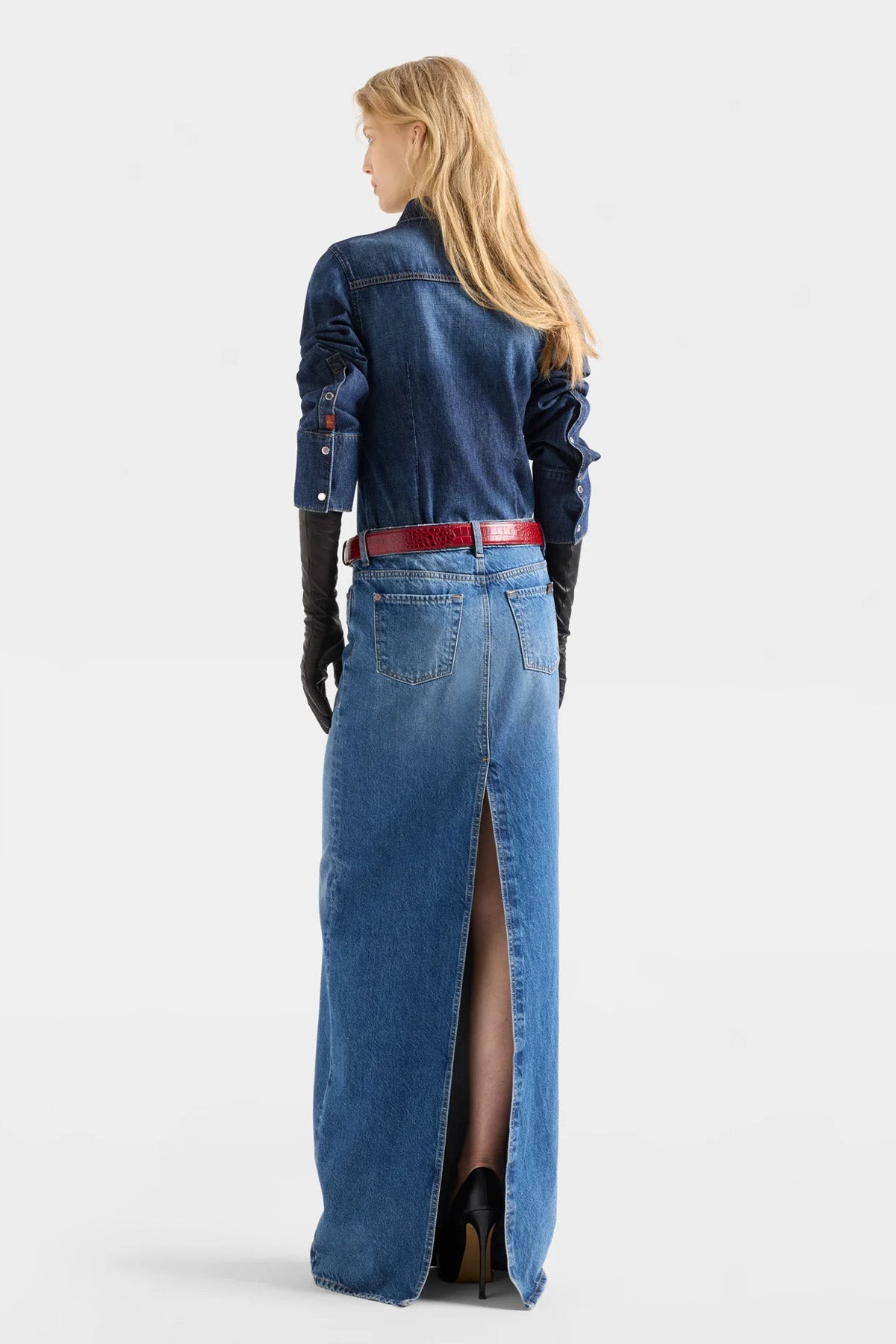 7 For All Mankind Regular Fit Yıkamalı Denim Gömlek