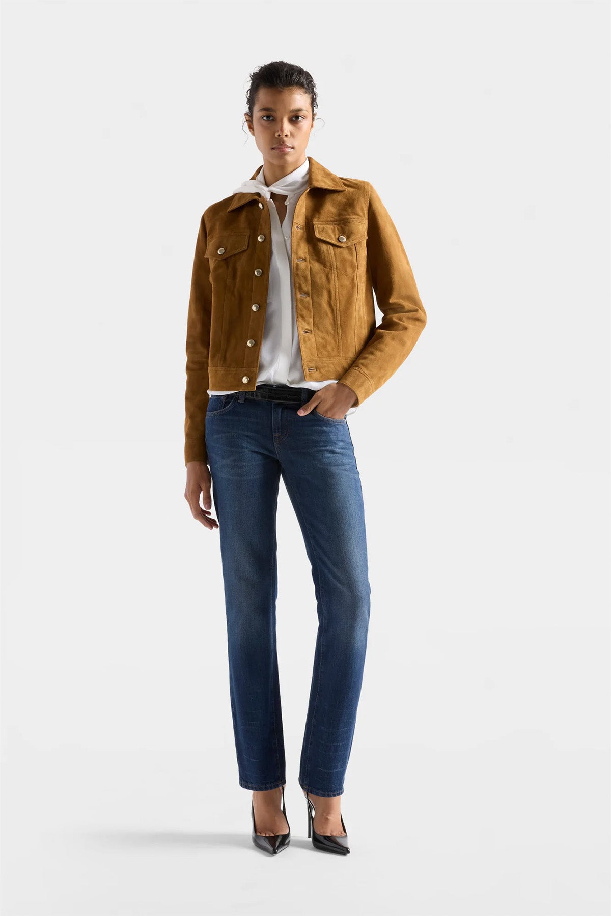 7 For All Mankind Regular Fit Süet Deri Ceket