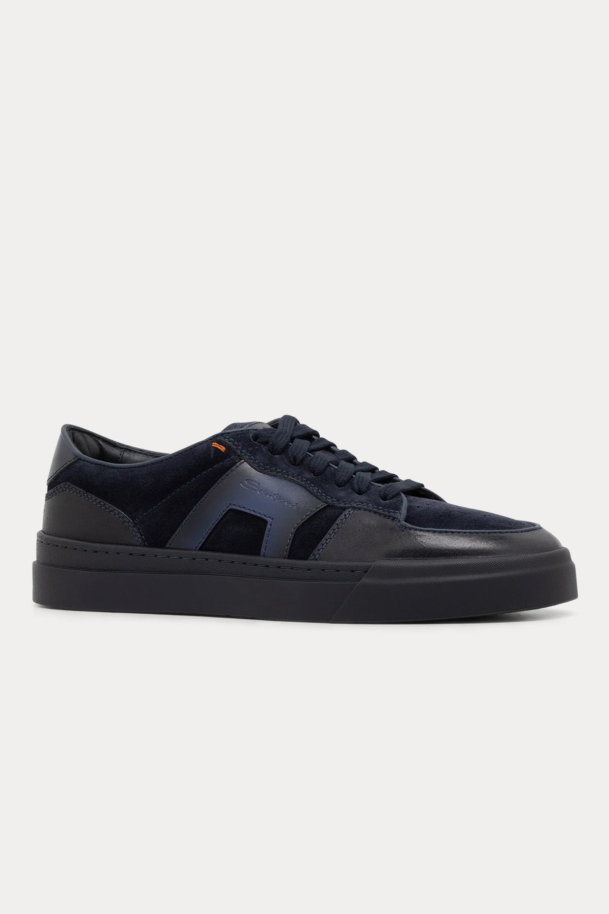 Santoni Double Buckle Süet Deri Sneaker Ayakkabı