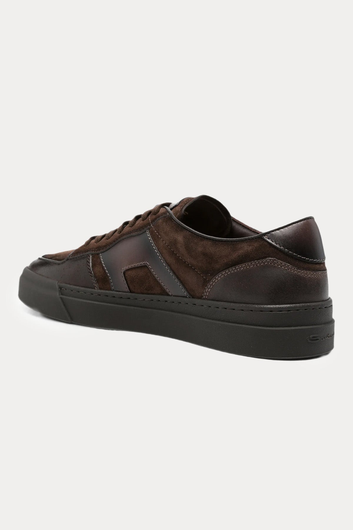 Santoni Double Buckle Süet Deri Sneaker Ayakkabı