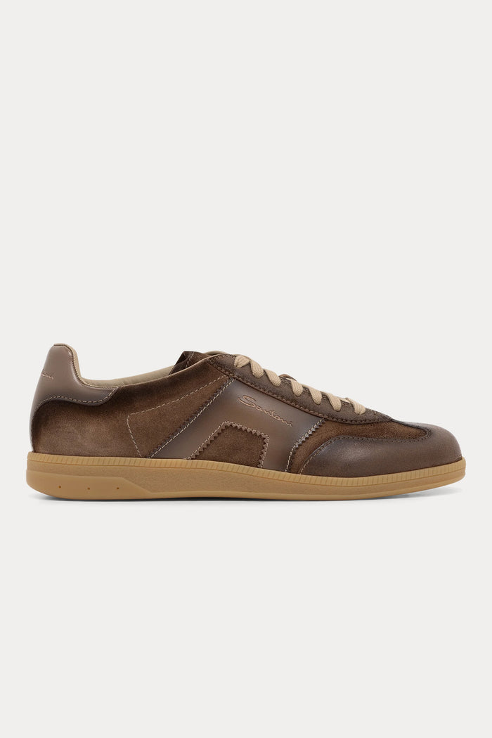Santoni Süet Deri Sneaker Ayakkabı