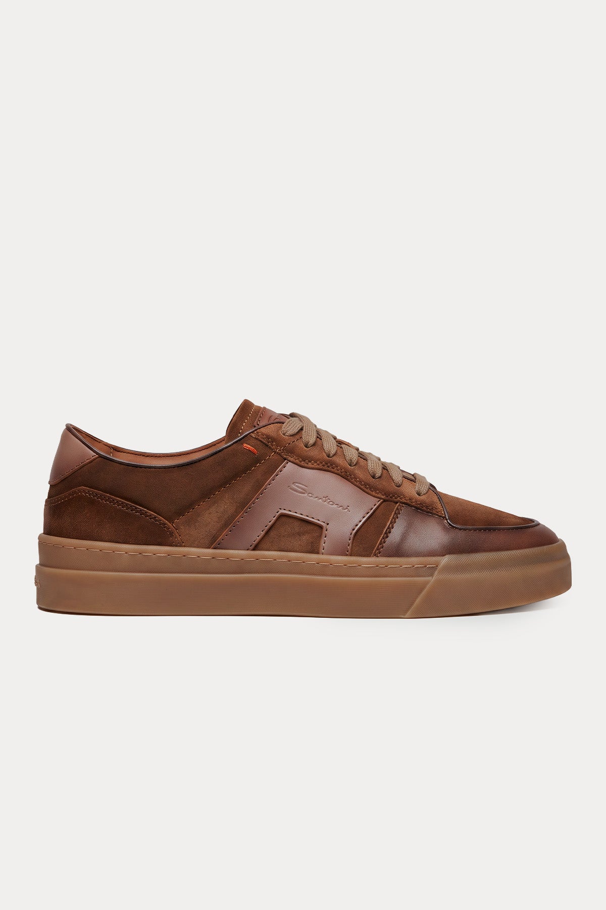 Santoni Double Buckle Süet Deri Sneaker Ayakkabı